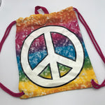 Peace Sign Drawstring Camp Bag