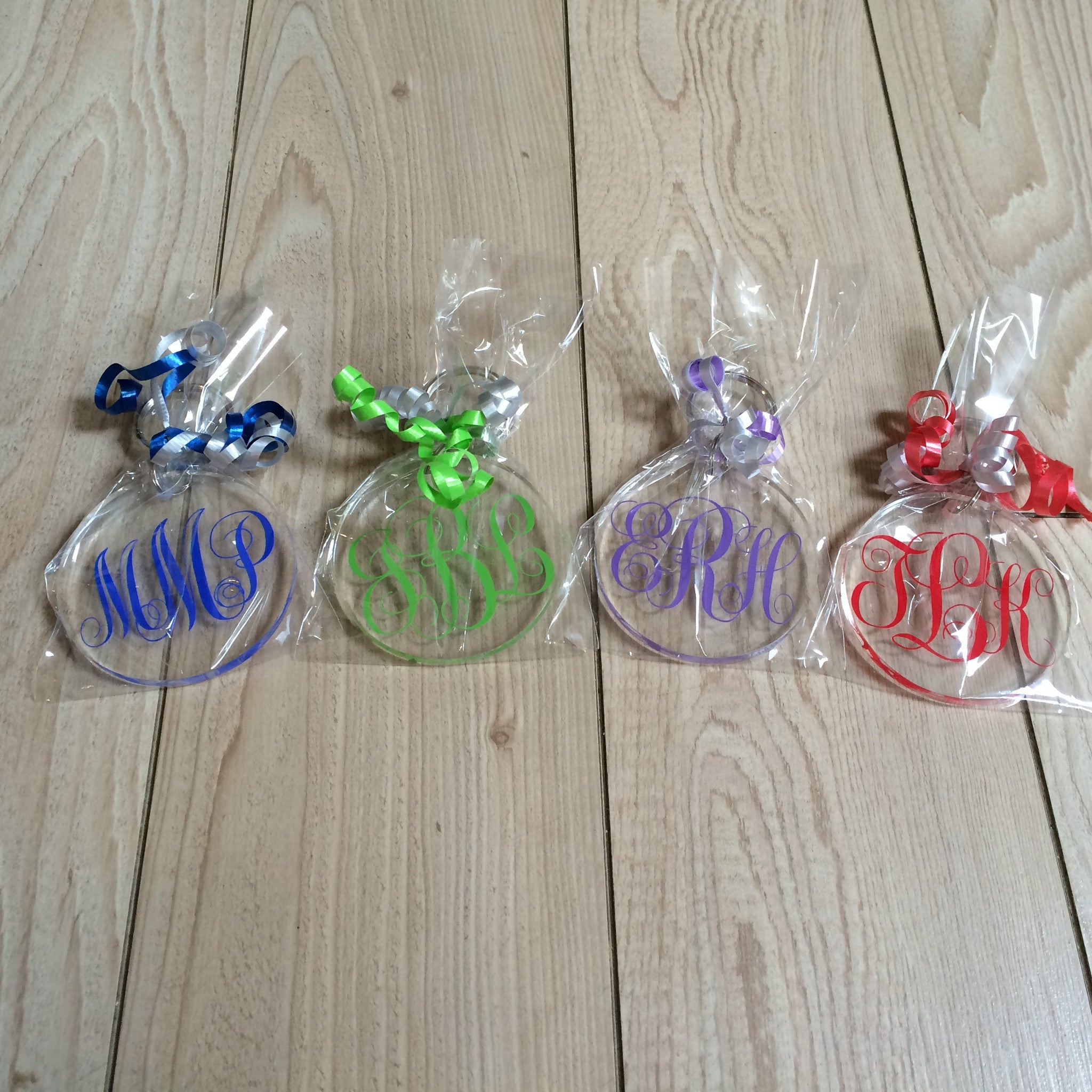 Lucite Circle Keychain