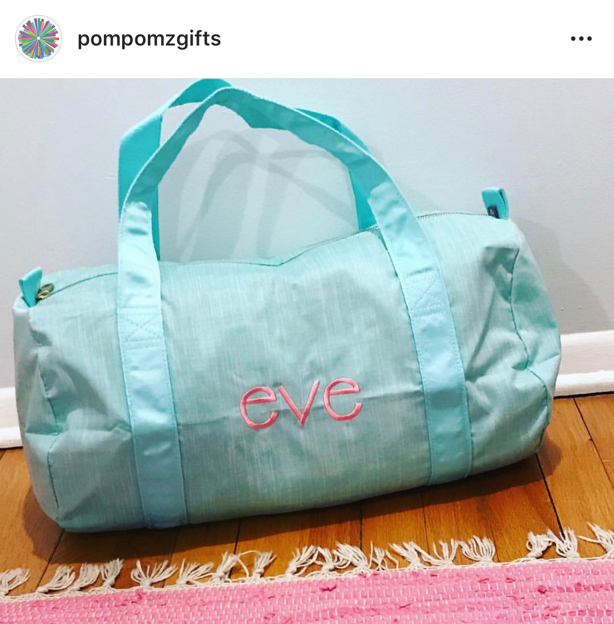 Mint Chambray Medium Duffle