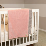 MinkyBee Stroller Blanket Dusty Pink/Grey