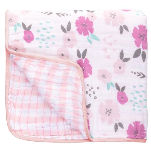 Floral Muslin Stroller Blanket