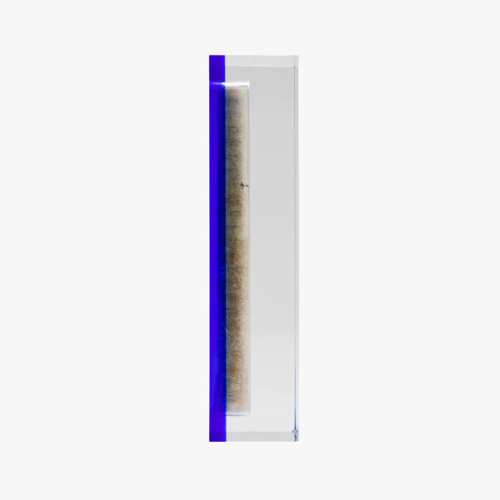 Sea Blue Lucite Mezuzah