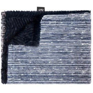 Navy Stripes Minky Blanket