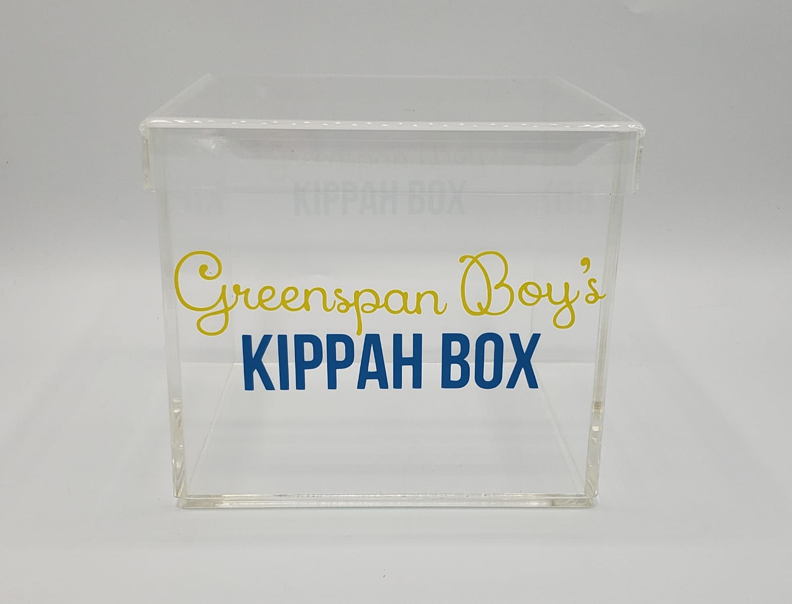 "Kippa" Lucite Box