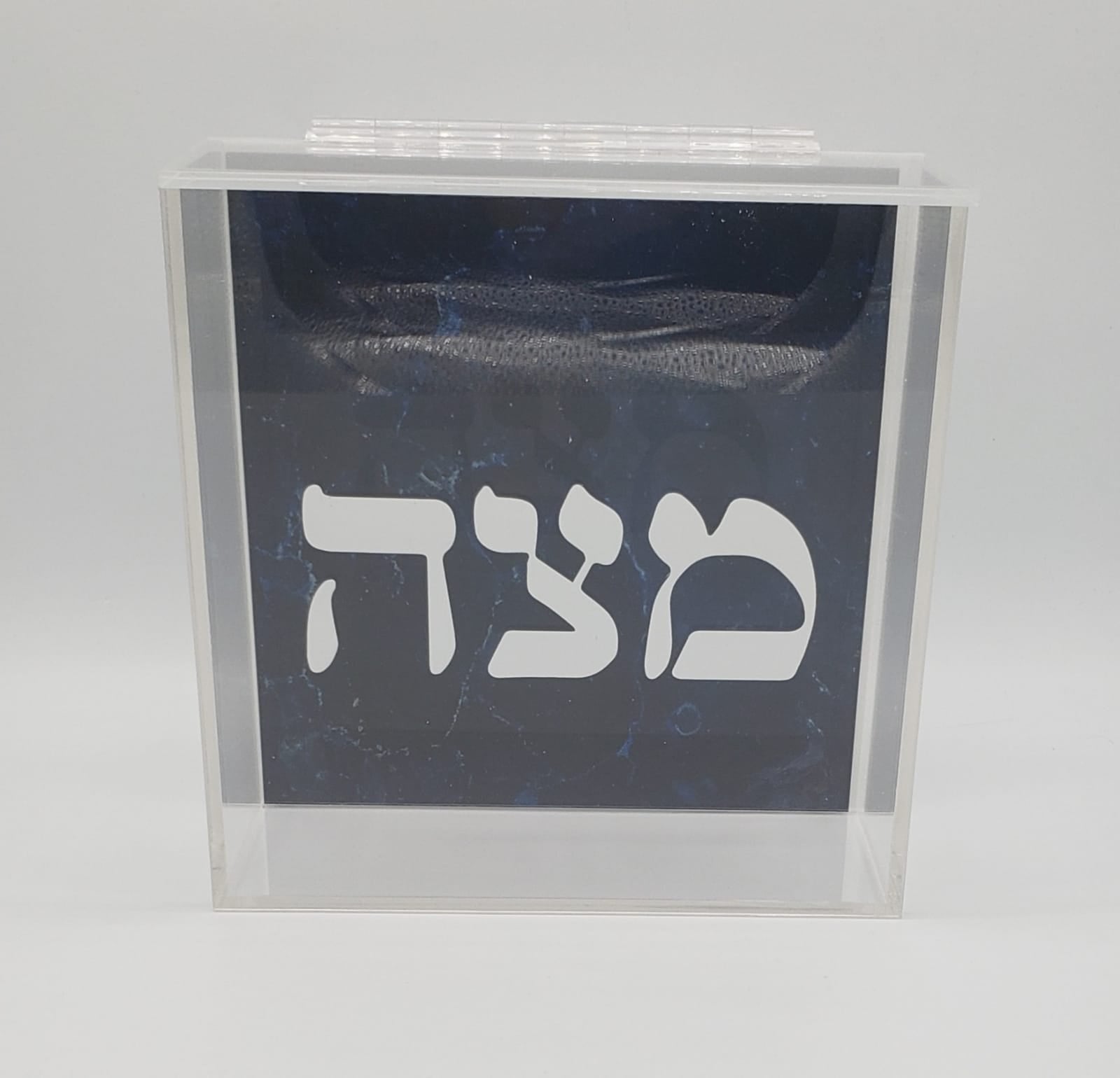 Navy Sparkle Square Matzah Box