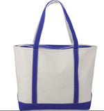 Tote Bag With Royal Blue Accents