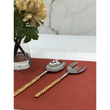 Braided Gold Handle Salad Servers