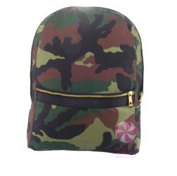 Woodland Camo Backpack w/ gold zipper