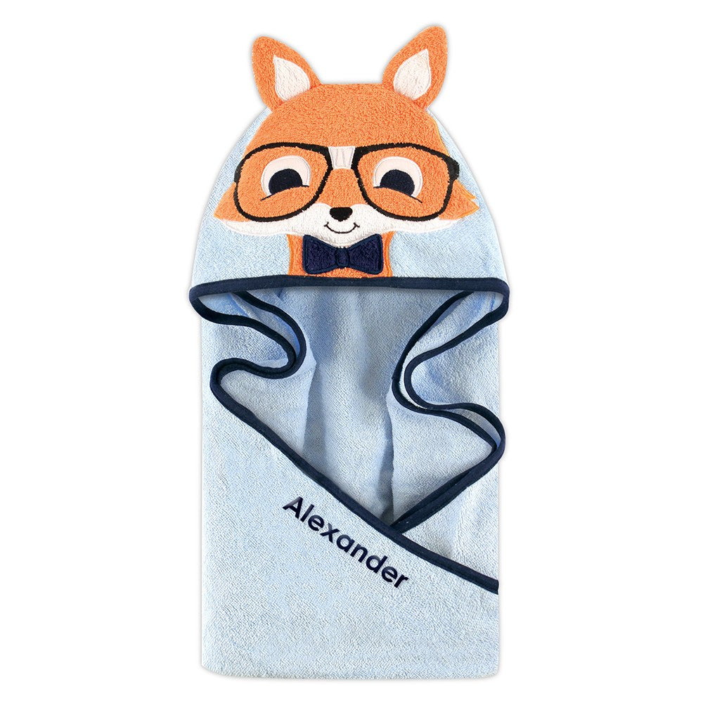 Nerdy Fox Hooded Toddler Towel