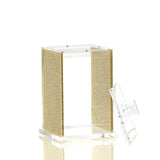 Small Gold Glitter Lucite Canister