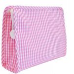 Pink Gingham Large Square Traveler