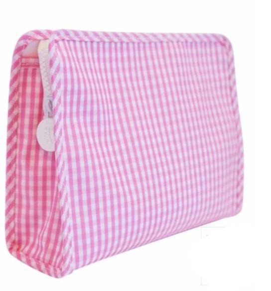 Pink Gingham Medium Square Traveler