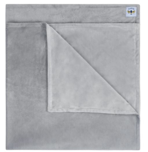 MinkyBee Stroller Blanket Solid Grey