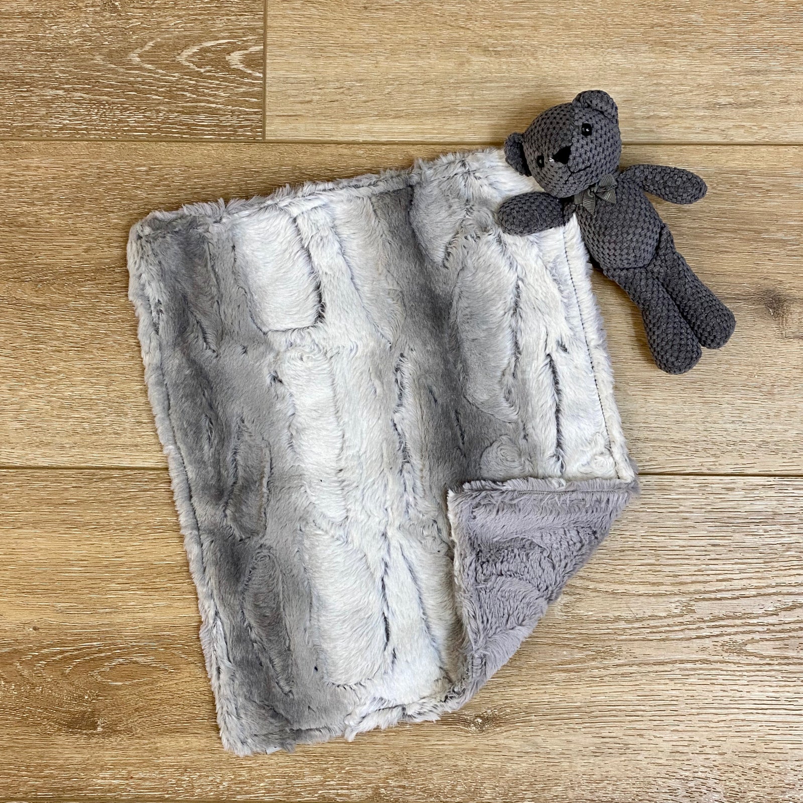 Arctic Fox with Gray Lovie With Teddy Bear