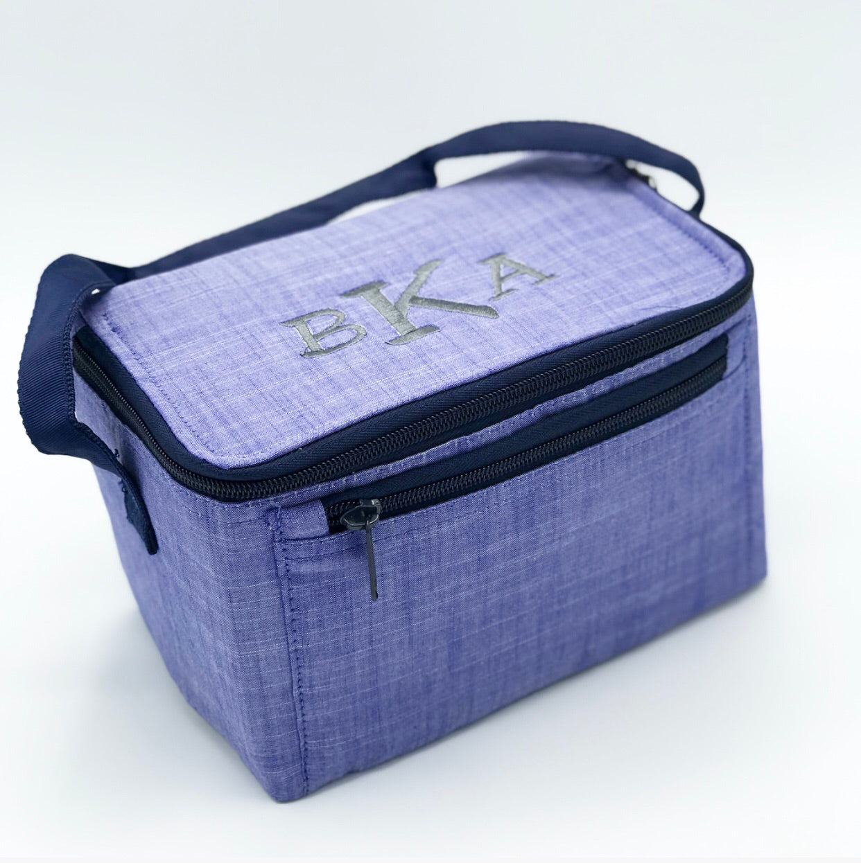 Blue Chambray Bucket Lunch Box