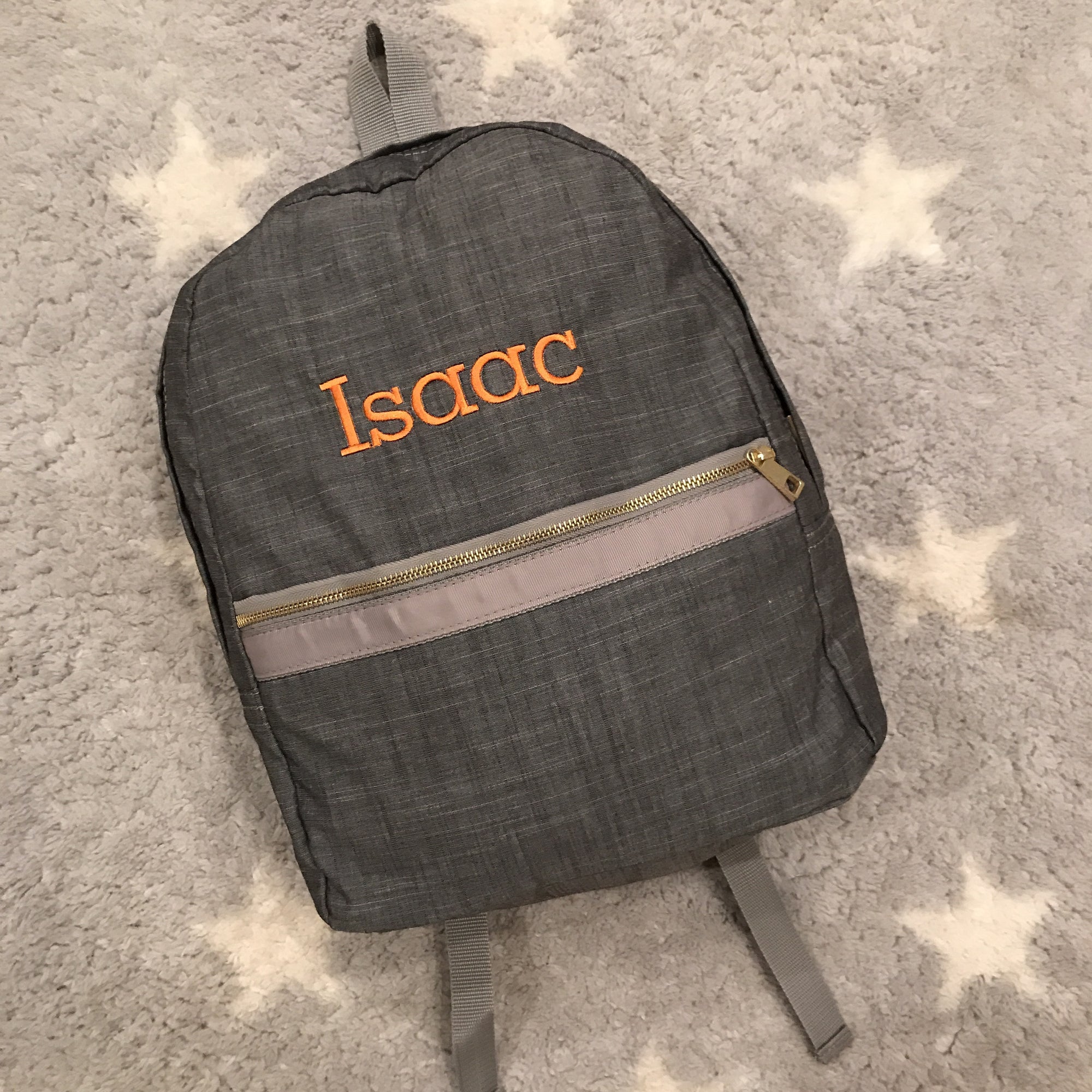 Gray Chambray Backpack