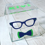Glasses/Bow Tie Lucite Box