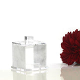 Small White Marble Lucite Canister