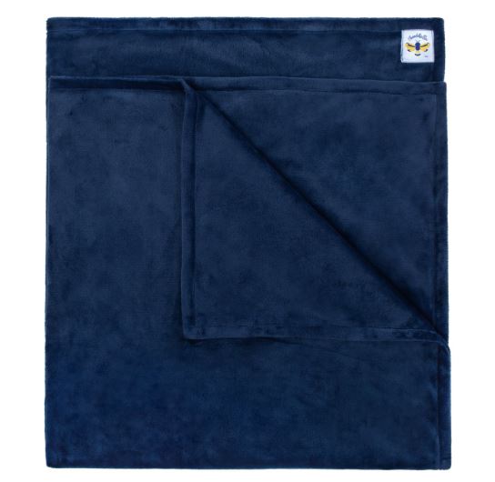 MinkyBee Stroller Blanket Solid Navy