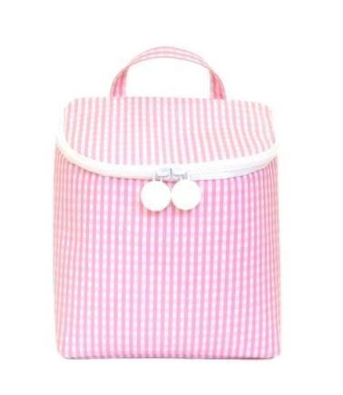 Pink Gingham Lunch/Bottle Bag