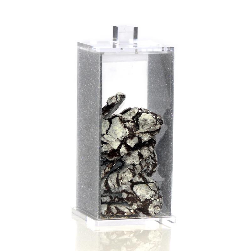 Medium Silver Glitter Lucite Canister